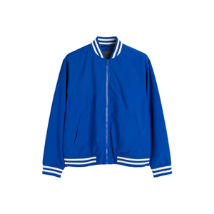 Veste bomber pour homme, nouvelle conception 2025, col montant, tissu polyester de haute qualité, couleur bleue, veste bomber oversize pour l'hiver - Product Image 1