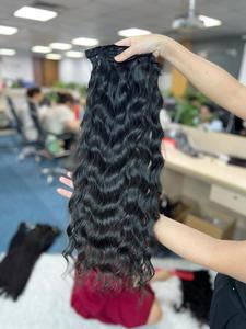 Venta al por mayor Super doble dibujado crudo vietnamita virgen humano ondulado natural Clip-ins extensión del proveedor - Product Image 5