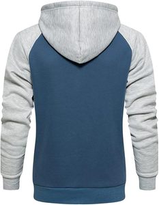 Sweat-shirt à capuche confortable 100% coton pour homme avec poche, teint uni pour l'automne, motif solide - Product Image 2