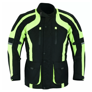 Abrigo de motocicleta blindado CE impermeable de invierno para hombre, chaqueta textil Cordura negra/roja, a prueba de viento, opciones de talla grande, diseño impreso - Product Image 2