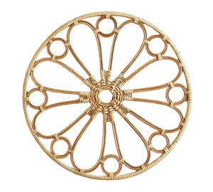 <b>Wicker</b> Table Decor Rattan Boho Wall Decoration Table Mats Dining Room Round <b>Placemat</b> Wholesale Handmade - Product Image 1