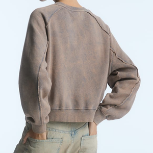 Fabricants de vêtements Sweat-shirt à capuche et col rond en polaire thermique Stone Wash pour hommes - Product Image 2