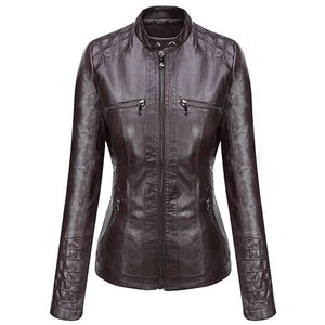 Chaquetas de Motocicleta de Piel de Oveja Genuina para Mujer, Moda Otoñal, Personalizadas, Transpirables, Resistentes al Viento, Impermeables, Ecológicas y Desmontables - Product Image 3