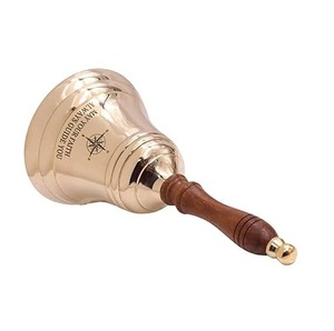 Design exclusif Vintage Gravé Design Laiton Pooja Main Cloche Pour Temple Indien Faveur De Mariage Cadeau De Retour De Noël - Product Image 2