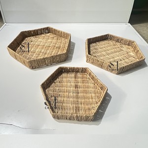 High Quality Rattan <b>Tray</b> Handmade Natural Wicker Serving <b>Trays</b> Decorative <b>Trays</b> Tableware Manufacturing in Vietnam - Product Image 6