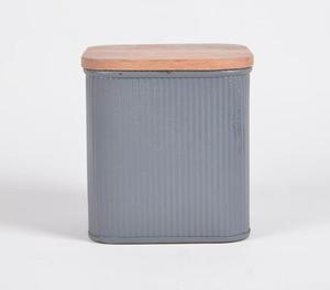 Multifunctional Galvanised Iron <b>Large</b> Canister Wooden Lid Modern School Wine Beverage Storage Glass Stainless Steel Direct - Product Image 1