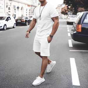 Wholesale Summer Custom Designer logo Clothing Two Piece Shirts and Short <b>Set</b> Men New Arrival Shorts and Unisex <b>Sets</b> - Product Image 5