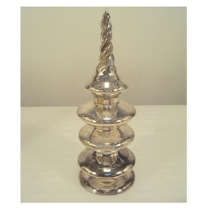 Large Mercury Glass <b>Christmas</b> <b>Tree</b> Ornaments Table <b>Top</b> Decorative For Home Party Decor - Product Image 4