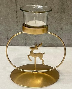 กวางเรนเดียร์อะคริติกสง่างามสีทองตกแต่งบ้านเจ้าภาพของขวัญวันหยุดไอเดียซานต้าแบบลับโต๊ะสำหรับฤดูหนาว - Product Image 6