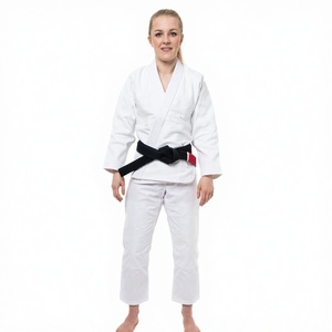 Uniforme de Karate de algodón blanco personalizable de Jiu Jitsu y MMA Gi brasileño con logotipos y parches personalizados, compra a granel de Pakistán - Product Image 1