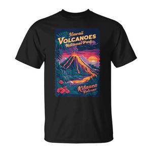 T-Shirt Vintage del Parco Nazionale dei Vulcani dell'Hawaii USA, Stile Promozionale Kilauea - Product Image 1