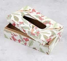 กล่องใส่กระดาษทิชชู่ทำจากเรซิ่นดีไซน์หรูหรามีลายดอกไม้มาตรฐาน - Product Image 5