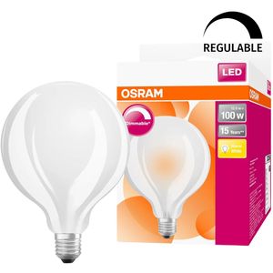 Lámpara globo de cristal LED regulable E27 12W 2700K 150x95mm. (Osram 4058075112131) - Product Image 1