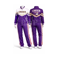 Veste de cheerleading sur mesure pour club de danse, studio, entraînement de cheerleading, tenue d'échauffement, survêtement de cheerleading
