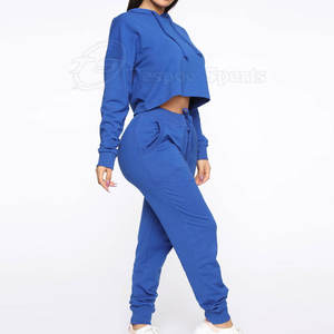 เสื้อครอปแบบลำลองของผู้หญิงแขนยาวมีฮู้ดผ้าคอตตอนผ้าโพลีเอสเตอร์ดีไซน์ใหม่ - Product Image 4