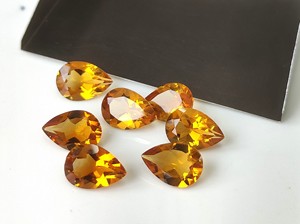 Citrino natural 3x5mm-8x12mm corte de pera facetado de alta calidad hecho a mano piedras preciosas sueltas para la fabricación de joyas - Product Image 4
