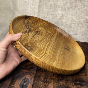 Assiettes ovales en bois écologiques les plus vendues, durables, plates, peintes à la main, modernes, compatibles lave-vaisselle et micro-ondes, pour aliments, fruits, cadeaux - Product Image 4