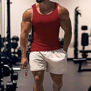 Débardeur oversize respirant à col en V pour homme, sans manches, style streetwear, en Spandex/Polyester, service OEM, prix bas - Product Image 4