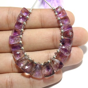 ลูกปัดพลอยอเมทิสต์เจ็ดเหลี่ยมเพชรพลอยจากธรรมชาติลูกปัดหินรูปทรงหลายล้านล้าน - Product Image 4