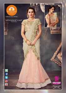 Último diseñador Heavy Faux Georgette Lehenga Choli Fab Zone Secuencia de alta calidad Imprimir Trabajo Ocasiones especiales para adultos Fiestas - Product Image 5