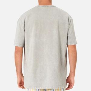 Refined Finish Acid Wash Tee For Men With Washed Look Short Sleeves Lightweight Cotton <b>Perfect</b> For Summer Vibe Or Relaxed <b>Fit</b> - Product Image 4