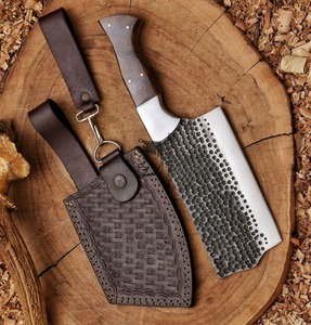 Cuchillo de cocina personalizado para grabado de alimentos con mango de madera hoja de acero al carbono multiusos DIY regalo hecho a mano soporte OEM - Product Image 3