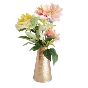 Vaso per Fiori in Ferro Dorato per Arredamento Casa, Design Elegante in Stile Costiero per Matrimoni e Uso a Terra a Prezzi Competitivi - Product Image 1