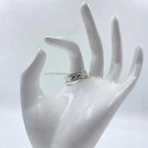 Anillos de moda de boda de plata de estilo étnico para mujer Anillo de plata intrincado de mujer al mejor precio - Product Image 1