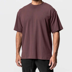 Camisetas de Hombre de Algodón 100% de 220 Gramos, Cuello Redondo Grueso de Alta Calidad con Logotipo Personalizado, Talla Grande, Transpirable - Product Image 6