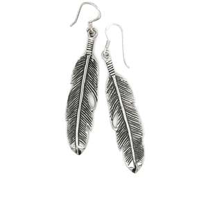 Boucles d'oreilles mode plumes moyennes - Product Image 3