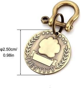 Boucle en fer à cheval pour chiens de petite, moyenne et grande taille, étiquette de nom en métal durable avec clip sécurisé - Product Image 3