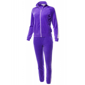 <b>Womens</b> 2 Piece Outfits Tracksuit Winter Velour Sweatsuits <b>Jackets</b> and Sweatpants Set <b>Velvet</b> Velour Jogger Sets 2026 - Product Image 5