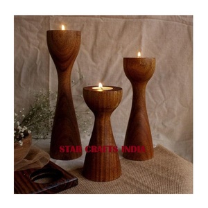 Latest Model Design Wooden Best Quality Wooden Candle Stand Candle Holder by SCI Manufacturer Unique Shape - Product Image 6