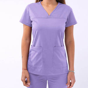 Blouses d'infirmière pour femmes, séchage rapide, respirantes, 4 saisons, couleur personnalisable, détection d'aiguilles, blouses médicales avec poches, manches courtes - Product Image 4