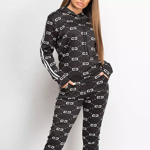 Survêtement pour femmes de style tendance, 100% coton, décontracté, hiver, uni, polaire, taille élastique, lavable, séchage rapide, style haut de gamme, best-seller - Product Image 3