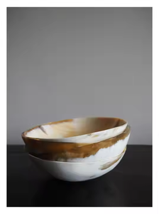 Cuencos de primera clase 2025 Cuencos de cuerno de búfalo genuinos con diseño simple tallado a mano. Ideal para servir ensaladas y cuencos de decoración del hogar - Product Image 6