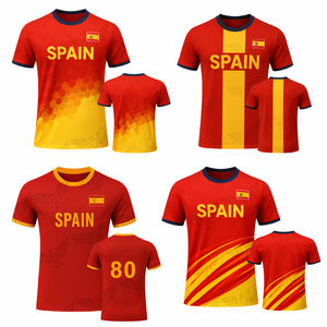 Maillot de football personnalisé par sublimation, équipe nationale d'Espagne, maillot de football rétro, personnalisable, coupe du monde de football 2026, maillot pour les fans - Product Image 1