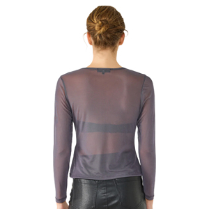 เสื้อยืดผู้หญิง คอกลม แขนยาว ทรงปกติ สไตล์ลำลอง ผ้าฝ้าย 100% ระบายอากาศได้ดี เหมาะสำหรับฤดูร้อน ไซส์ XS - Product Image 5