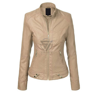 Manufacturer Custom Casual Zip-Up Genuine Leather Motorcycle <b>Jacket</b> Waterproof Reversible Satin Lining Long Sleeve Streetwear - Product Image 1