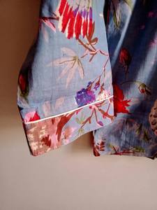 ชุดนอนผ้าฝ้ายออร์แกนิคสุดหรูสำหรับผู้หญิงชุดนอนแขนยาวพิมพ์ลายนกชุดนอนเซ็กซี่ไซส์ใหญ่พิเศษ - Product Image 4