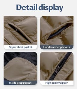 Vestes matelassées pour hommes avec logo personnalisé sur le devant, respirantes, imperméables, coupe-vent, avec des matériaux de haute qualité, prix attractif, nouvelle sortie ! - Product Image 5
