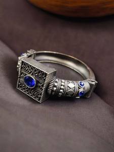 Bracelet de fête en laiton pur Look argenté Bracelet taille libre Bracelet oxydé ouvrable produit en vrac fait main réglable - Product Image 4