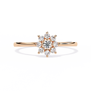 Elegant Premium Quality Lab Grown <b>Diamond</b> Ring Dainty Snowflake Inspired Flower Design Fine <b>Jewelry</b> for Women - Product Image 3