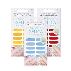 ShineB-tiras de Gel para uñas para niños, envolturas de uñas de princesa GELICA, fáciles de pegar, salón, alta calidad, hecho en Corea - Product Image 1