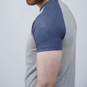 Camiseta Clásica de Manga Corta y Cuello Redondo para Hombre, Talla Grande, 100% Algodón, Transpirable, Ecológica, Corte Raglán - Product Image 5