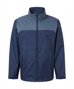 Chaquetas de lluvia para hombre de estilo casual con logotipo personalizado, impermeables, cortavientos, con cierre de cremallera y cuello alto, para unisex. - Product Image 2