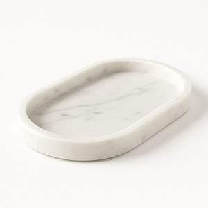 Plateau en marbre rose Plateau de service décoratif élégant avec bords lisses Parfait pour les collations, les apéritifs et la décoration intérieure - Product Image 2
