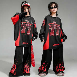 Girl's Street <b>Dance</b> Costume Printed Cotton Performance Wear Including <b>Pants</b> Skirt Shorts for Stage and Ballet Use - Product Image 2