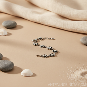 925 Silver Bohemian Floral Bracelet for Women Rhodium Plated 18K Gold Vintage Religious Style for Party or Gift - Product Image 2