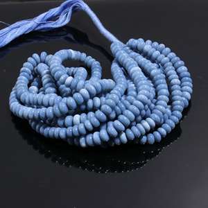 Hot Selling October Birthstone <b>Necklace</b> Beads Beautiful Oregan Blue <b>Opal</b> 7mm-9mm Smooth Rondelle Shape AAA Grade Jewelry Making - Product Image 5